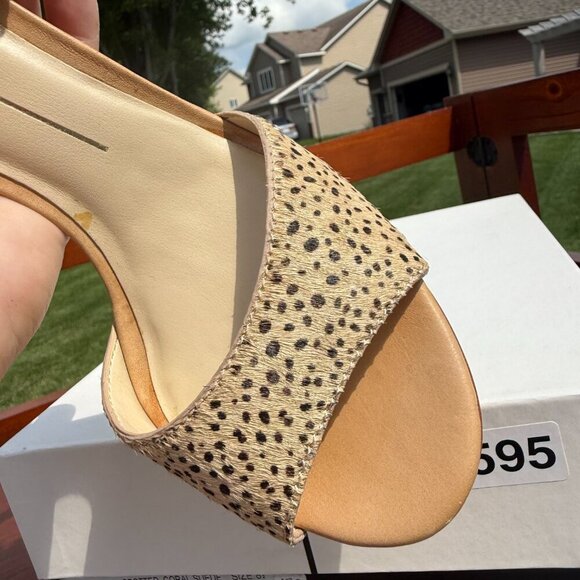 NEW Dolce Vita Hexen Lace Up Calf Hair Leopard Print Stilettos Cage Pumps/Heels - Picture 4 of 14